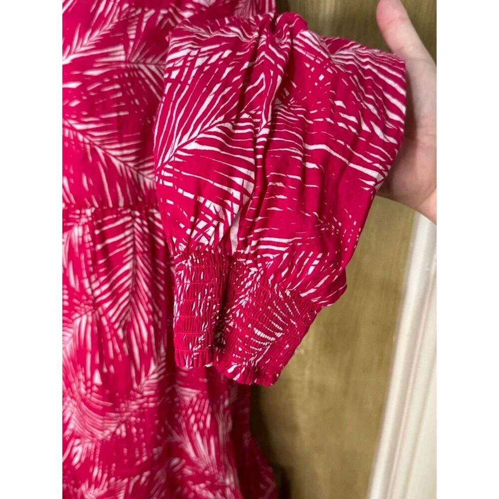 Michael Kors Carmine Dress Lightweight Long Sleeve Pink Lined Large